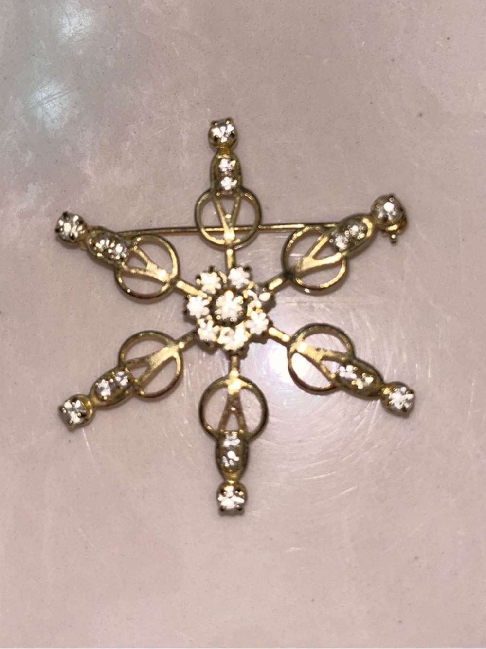 Gold decorative snowflake ornament